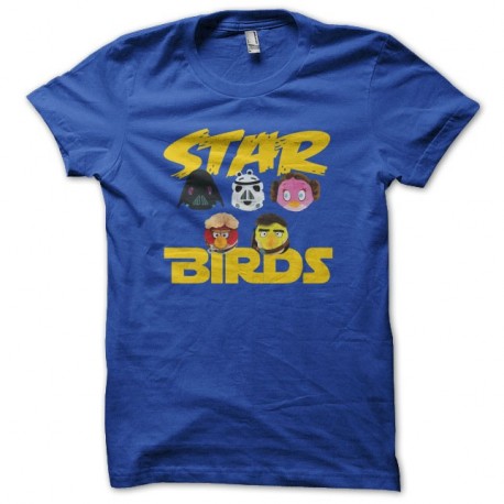 Shirt Star Birds bleu pour homme et femme