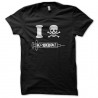 Shirt I love Krokodil noir pour homme et femme