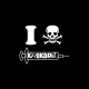 Shirt I love Krokodil noir pour homme et femme