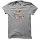 Shirt Peace and love en fleurs gris pour homme et femme