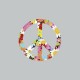 Shirt Peace and love en fleurs gris pour homme et femme