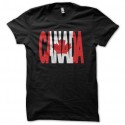 Shirt Canada texte drapeau noir pour homme et femme