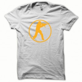 Shirt Counter Strike orange/blanc pour homme et femme