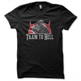 Shirt Hell on Wheels train to hell noir pour homme et femme