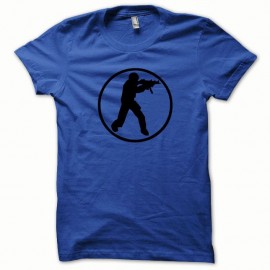 Shirt Counter Strike noir/bleu royal pour homme et femme