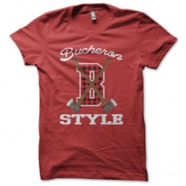 Shirt Bucheron style rouge pour homme et femme
