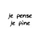 Shirt Je pense je pine blanc pour homme et femme