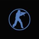 Shirt Counter Strike bleu/noir pour homme et femme