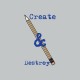 Shirt Crayon create & destroy gris pour homme et femme