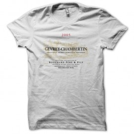 Shirt Gevrey Chambertin 2005 blanc pour homme et femme