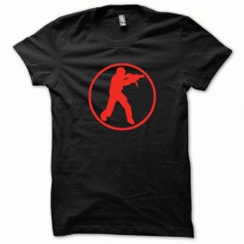 Shirt Counter Strike rouge/noir pour homme et femme