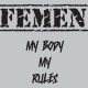 Shirt femen militant féministe gris pour homme et femme