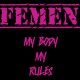 Shirt femen militant féministe noir pour homme et femme