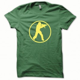 Shirt Counter Strike jaune/vert bouteille pour homme et femme