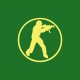 Shirt Counter Strike jaune/vert bouteille pour homme et femme