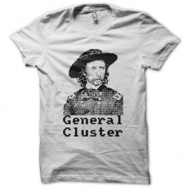 Shirt General Custer parodie General Cluster blanc pour homme et femme