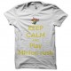 Shirt Minion Keep Calm blanc pour homme et femme