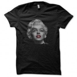 Shirt Marilyn Monroe pop art en points noir pour homme et femme
