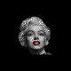 Shirt Marilyn Monroe pop art en points noir pour homme et femme