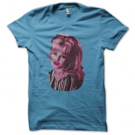 Shirt Brigitte Bardot portait pop art turquoise pour homme et femme