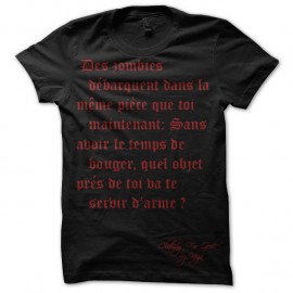 Tee-Shirt Question de geek pour zombies noir pour homme et femme