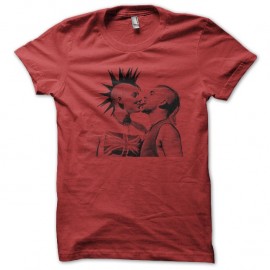 Shirt Punk Kiss rouge pour homme et femme