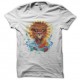 Shirt tatouage soleil lion carpe blanc pour homme et femme