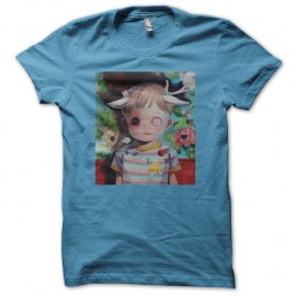 Shirt enfant cerf zombie turquoise pour homme et femme