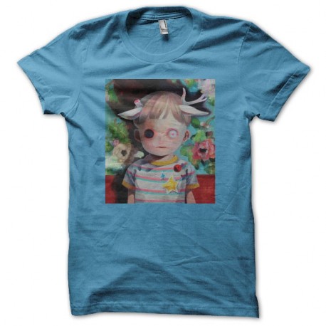 Shirt enfant cerf zombie turquoise pour homme et femme