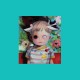 Shirt enfant cerf zombie turquoise pour homme et femme