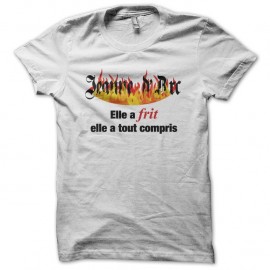 Shirt Jeanne d'Arc elle a frit, elle a tout compris blanc pour homme et femme
