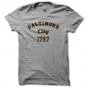 Shirt Baltimore city 1797 gris pour homme et femme