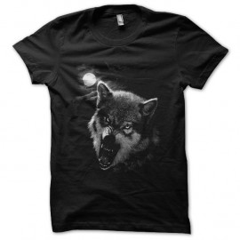 Shirt Cabal loup en trame noir pour homme et femme