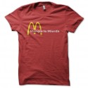 Shirt Mac Donalds parodie Mangia la Mierda rouge pour homme et femme