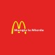 Shirt Mac Donalds parodie Mangia la Mierda rouge pour homme et femme