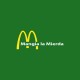 Shirt Mac Donalds parodie Mangia la Mierda vert pour homme et femme