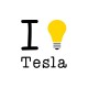 Shirt I love Tesla blanc pour homme et femme