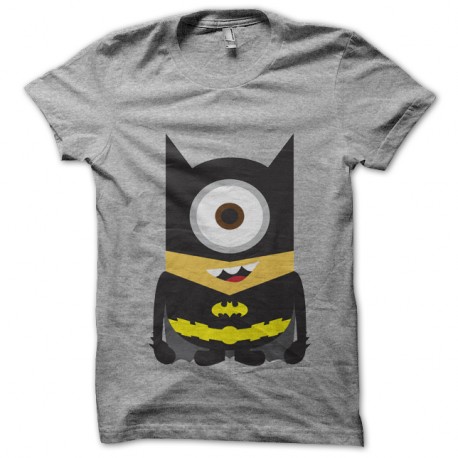 Shirt minion parodie bat man en gris pour homme et femme
