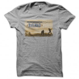 Shirt Transcontinental Railroad vintage gris pour homme et femme