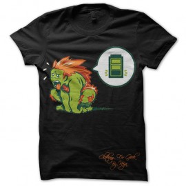 Tee-Shirt Blanka noir pour homme et femme