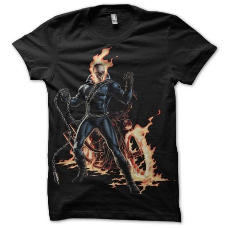 Shirt Comic Ghost Rider noir pour homme et femme