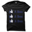 Shirt like a boss noir pour homme et femme