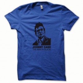 Shirt Johnny Cash noir/bleu royal pour homme et femme