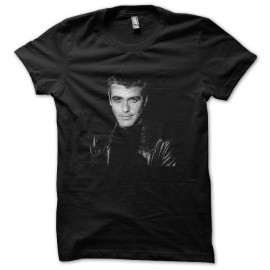 Shirt George Clooney photo en trame noir pour homme et femme