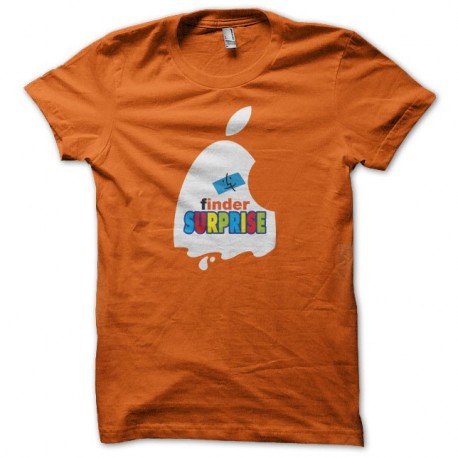 Shirt Kinder Surprise parodie Finder Mac OS orange pour homme et femme