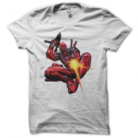 Shirt jeu vidéo shooter deadpool dessin blanc pour homme et femme