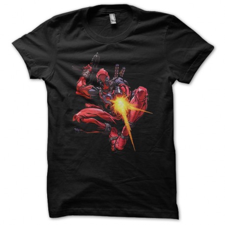 Shirt jeu vidéo shooter deadpool dessin noir pour homme et femme