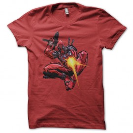 Shirt jeu vidéo shooter deadpool dessin rouge pour homme et femme