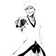Shirt manga Hollow Ichigo bleach blanc pour homme et femme