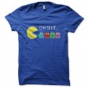 Shirt pacman shit happen bleu pour homme et femme